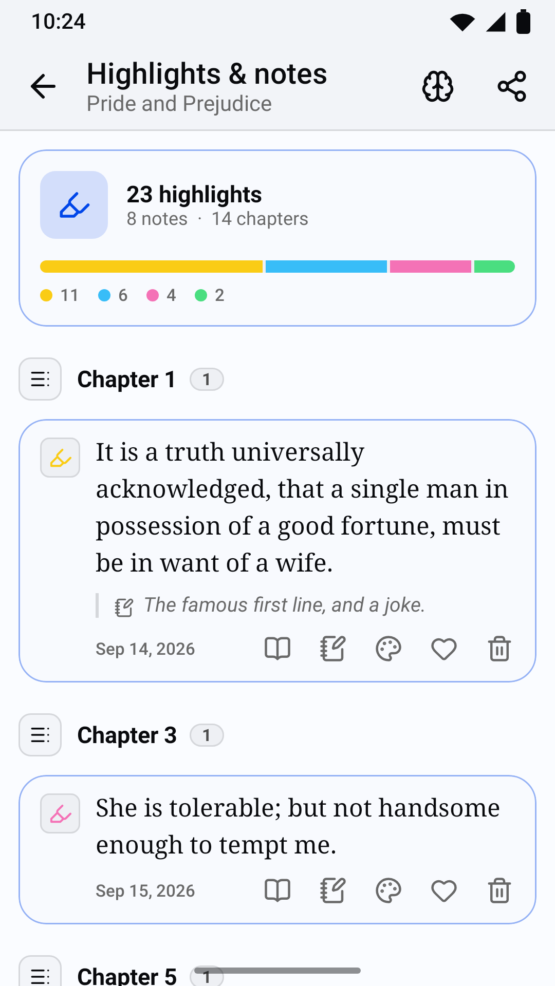 Highlights and notes